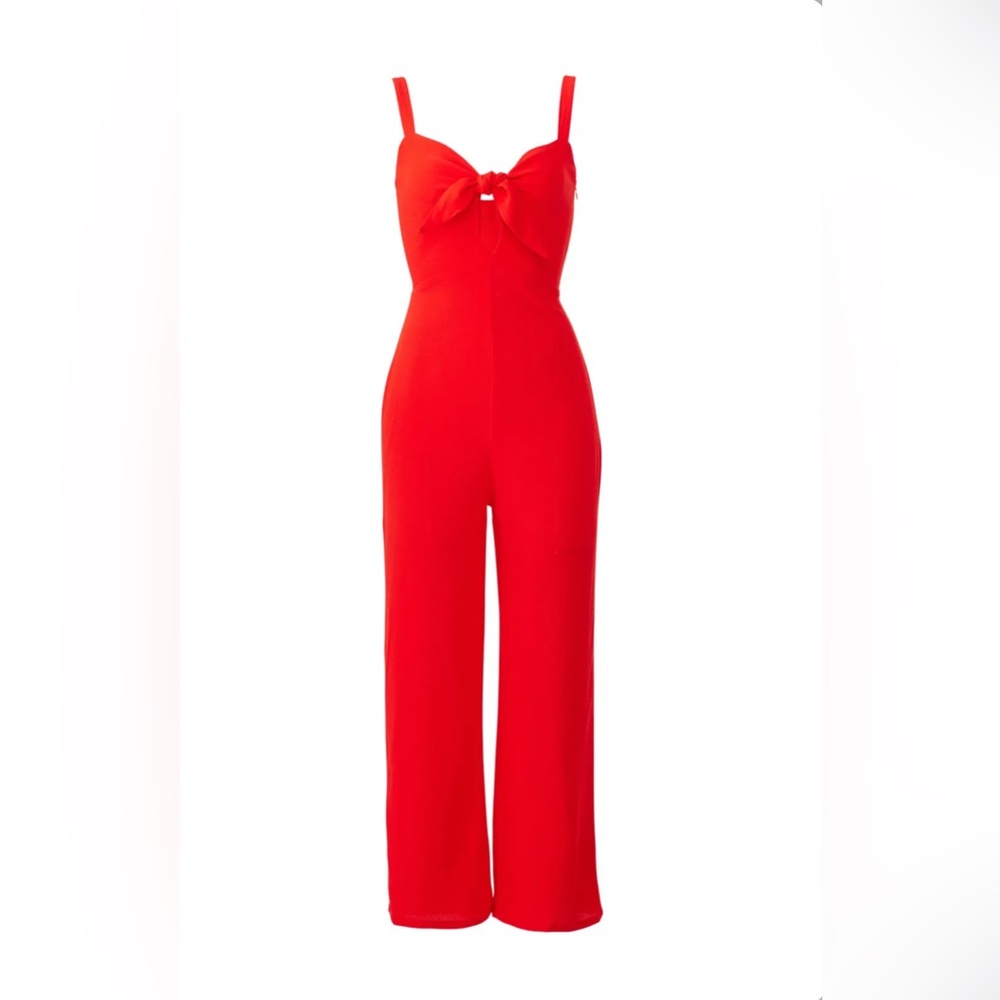 Flynn Skye Red Jumpsuit with Bow Size Medium